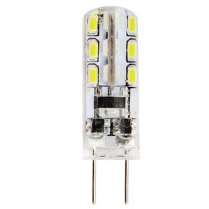 LED КРУШКА        1.5W      G4        6400K  110Lm  SMD LED СИЛИКОНОВА h34mm  12V