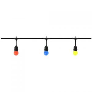 КАБЕЛ CARNAVAL 0.75mm2 10M 10 ФАСУНГИ Е27 ЧЕРЕН