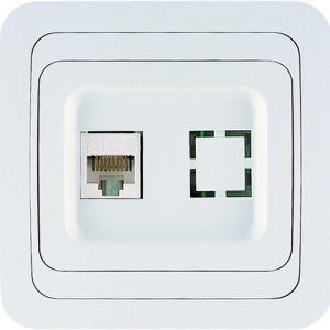 РОЗEТКА ЗА КОМПЮТЪР CAT 5E + ГНЕЗДО  БЕЗ ЛАЙСНА
